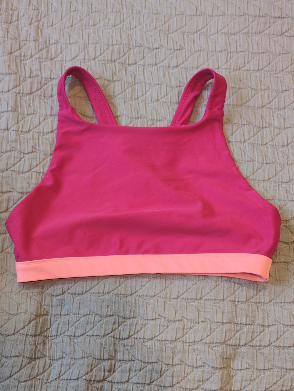 Sweaty Betty Berry Pink Sporty Athletic Racerback Harlyn Bikini Top Swimsuit